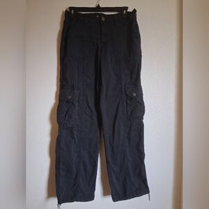 Garage Denim Y2K 90s Wide Leg Black Cargo Pants